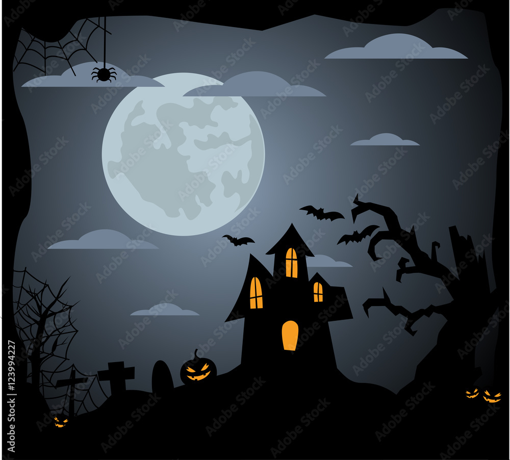 Halloween background vector illustration