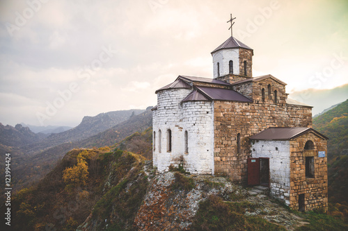 The antique church in the mountains