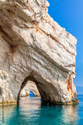 Beautiful sea caves, Zakynthos Island Greece