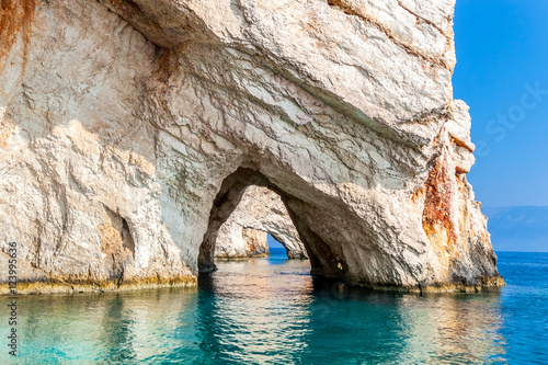 Sea caves, Zakynthos Island Greece © tanyaeroko