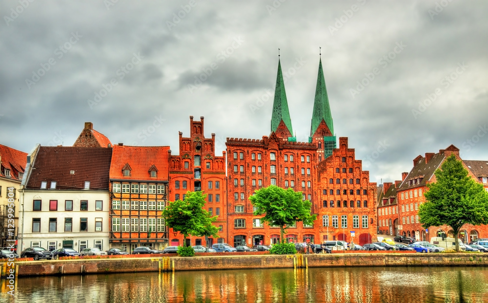 Buildings in the old town of Lubeck - Germany