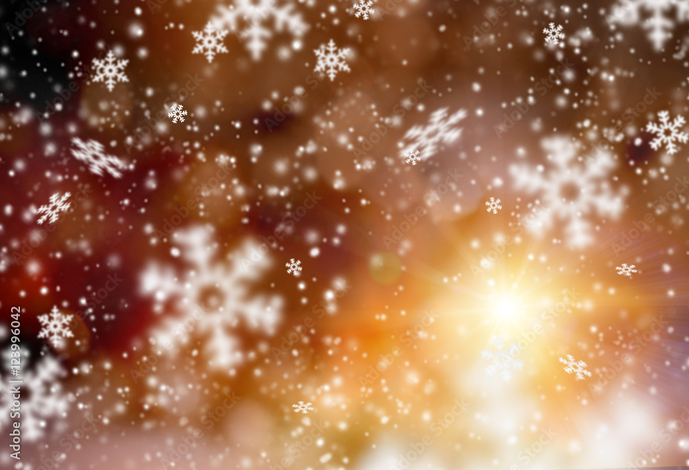 Christmas decoration on abstract background