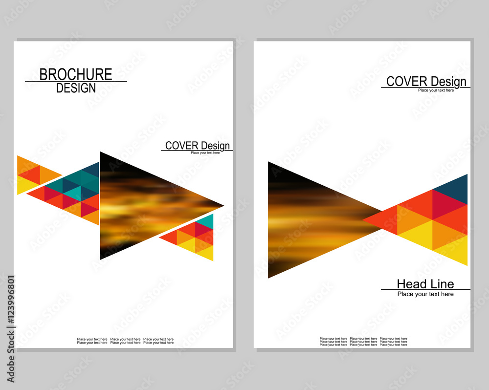 Vector brochure cover templates with a blurred effect. EPS10