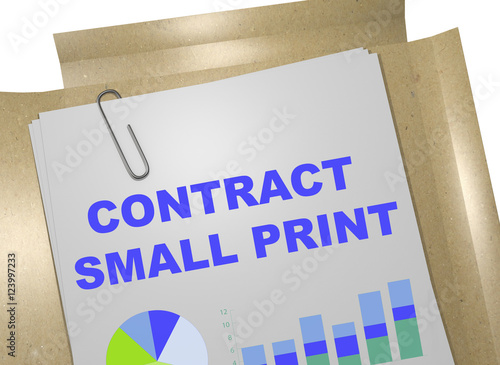 Contract Small Print concept photo