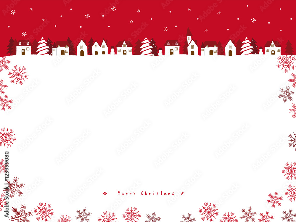 クリスマスの街並み 背景イラスト Stock Vector Adobe Stock