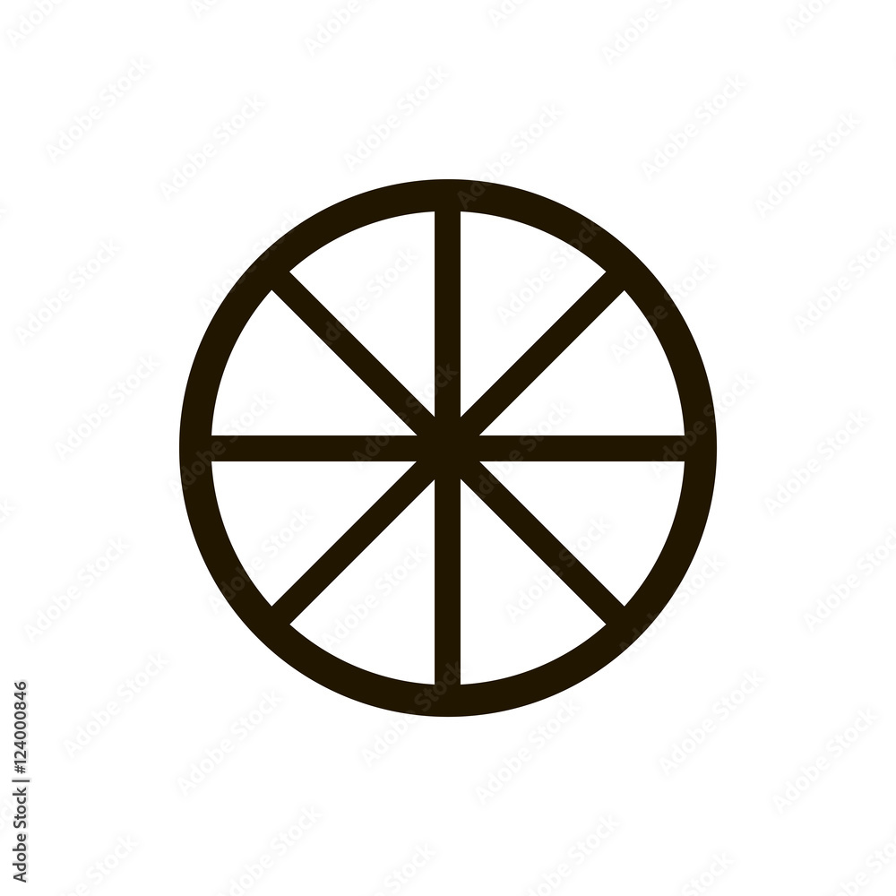 Slice of lemon icon vector