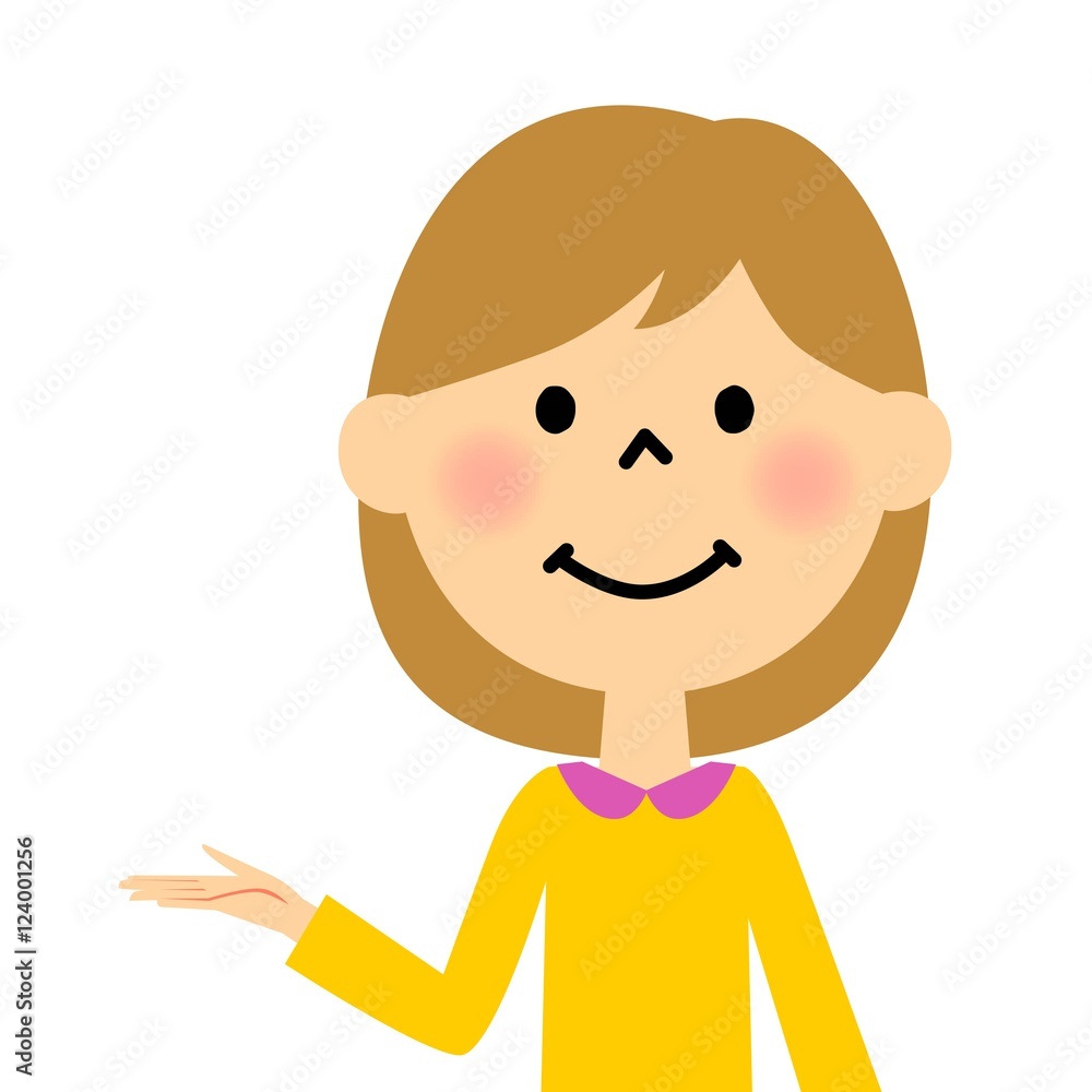 案内する女の子 案内する女の子