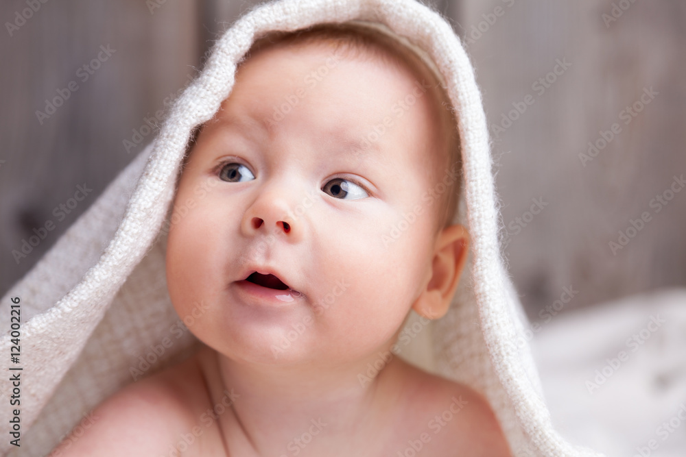 Beautiful newborn wrapped in a blanket Beautiful newborn wrapped in a blanket