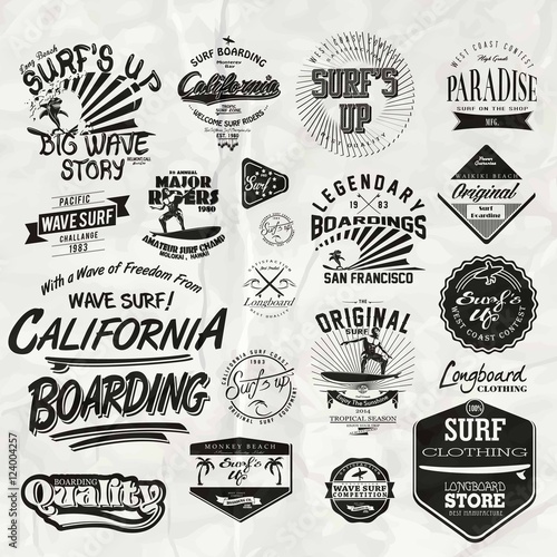vector surf print set