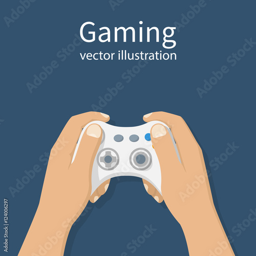 Wireless white joystick in hand