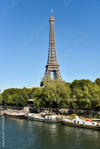 Cityscape of Paris on Eiffel Tower and River Seine © Bisual Photo