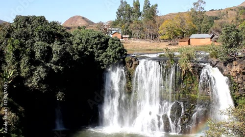 Lily waterfall of Ampefy, Madagascar highlands photo