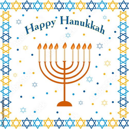 Happy Hanukkah. Jewish holiday. Hanukkah Menorah