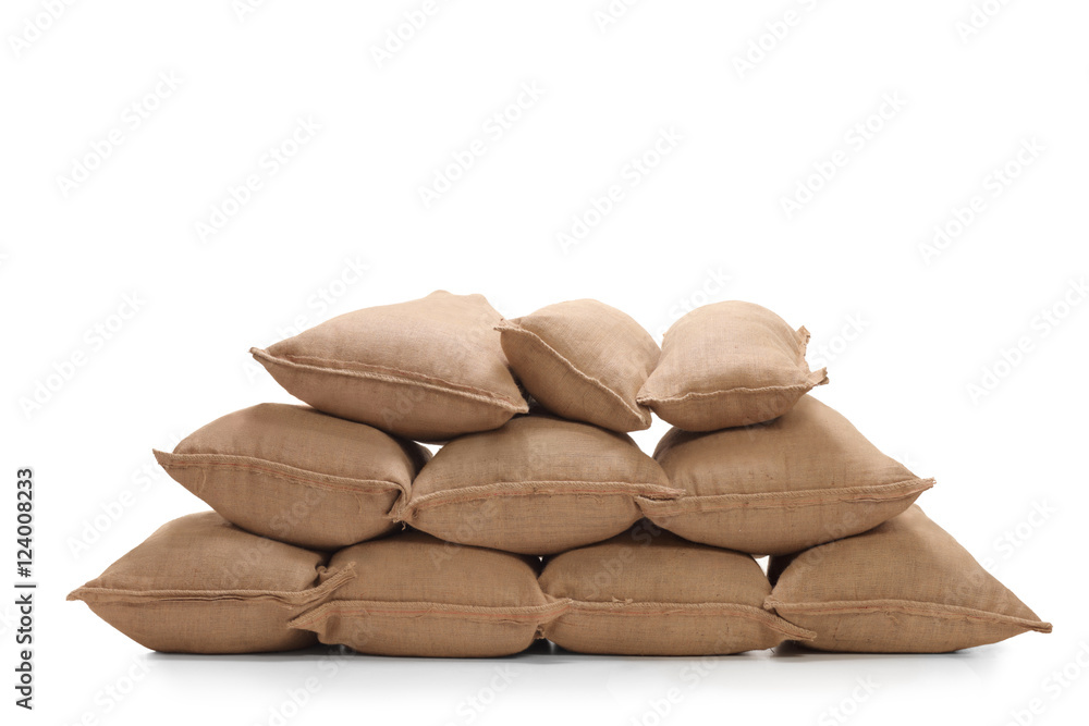 Pile of burlap sacks Stock Photo Adobe Stock