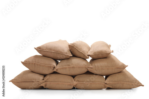 Pile of burlap sacks
