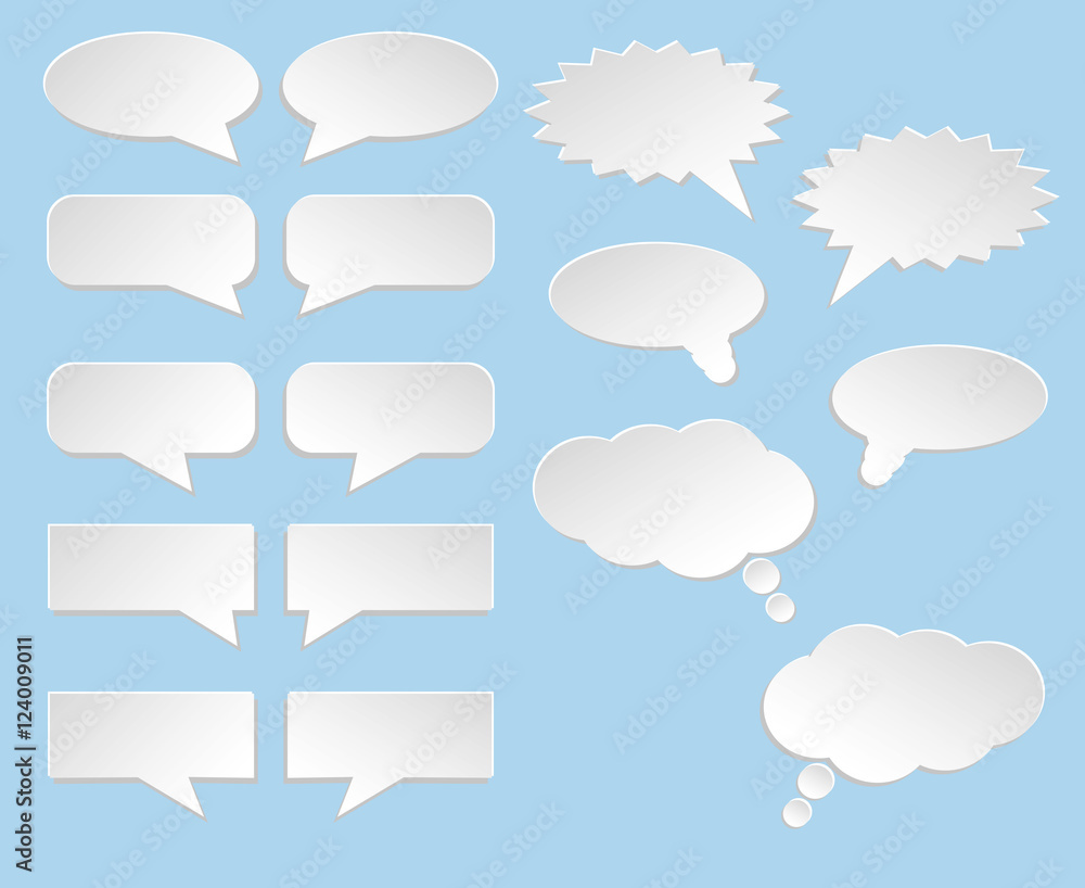 Fototapeta premium Set of bubbles for speech vector