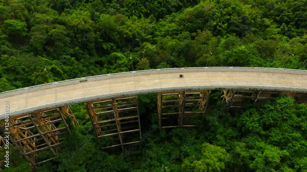 aerial view of Huay Tong bridge in Phetchabun, Thailand . aerial view of Huay Tong bridge in Phetchabun, Thailand .