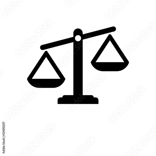Vector icon scales / justice / for pharmacist / pharmacy. Flat design with for your text. Illustration.