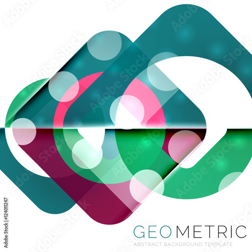 Modern abstract round shapes repititon background