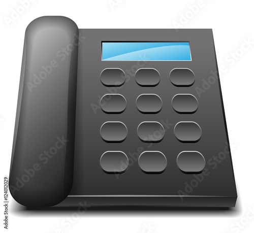 black phone on white background