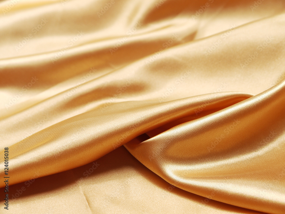 Gold thread on the fabric closeup Gold thread on the fabric closeup