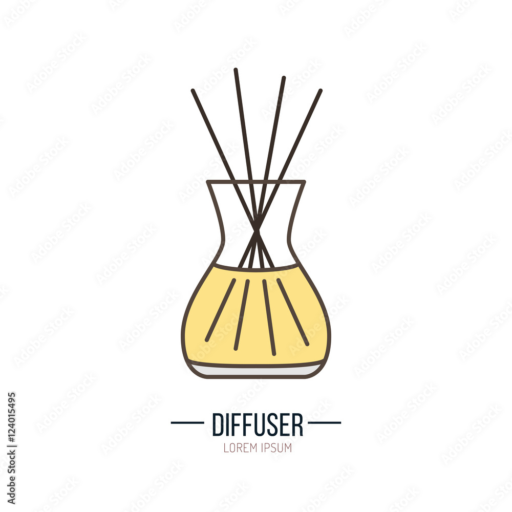 Stockvektorbilden Modern vector icon of diffuser. Essential oils