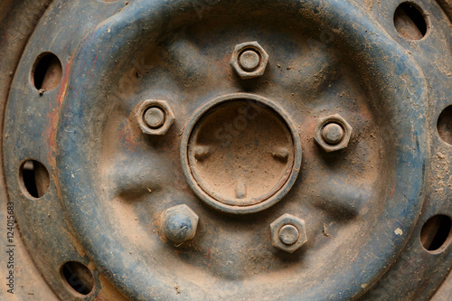 old metal alloy wheel car vehicle
