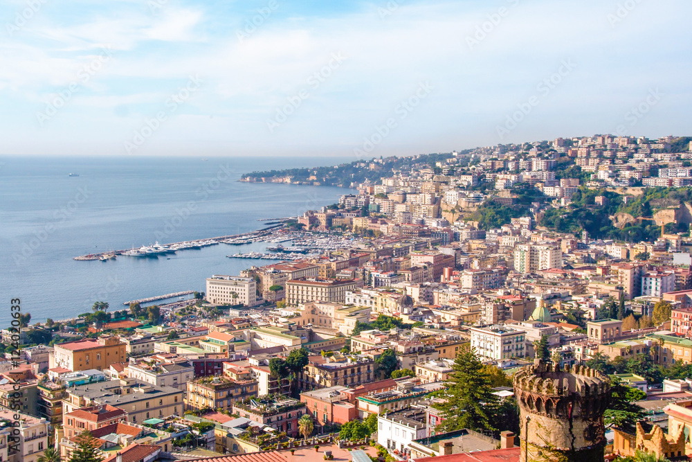 Landscape of city of Naples and gulf 
