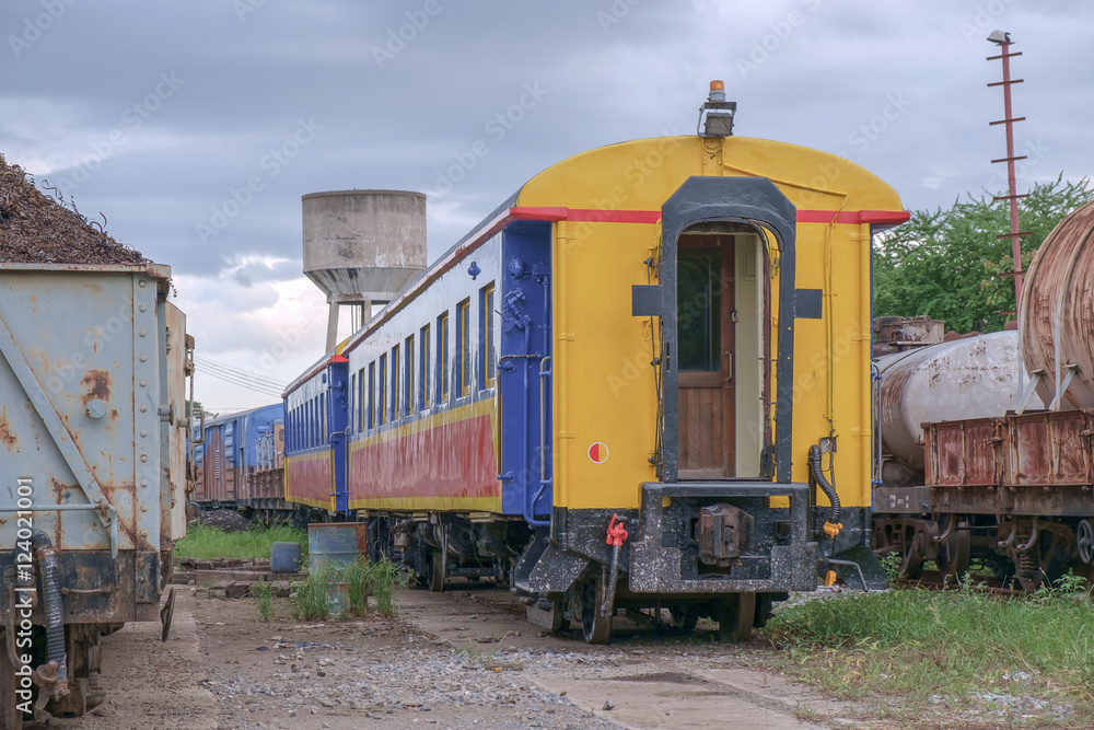 Fototapeta premium Train / View of railway carriages parked.