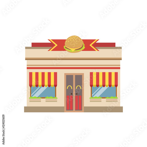 Fast Food Cafe Commercial Building Facade Design