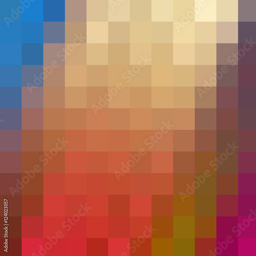 colorful series of squares or pixels in all the colors of the spectrum