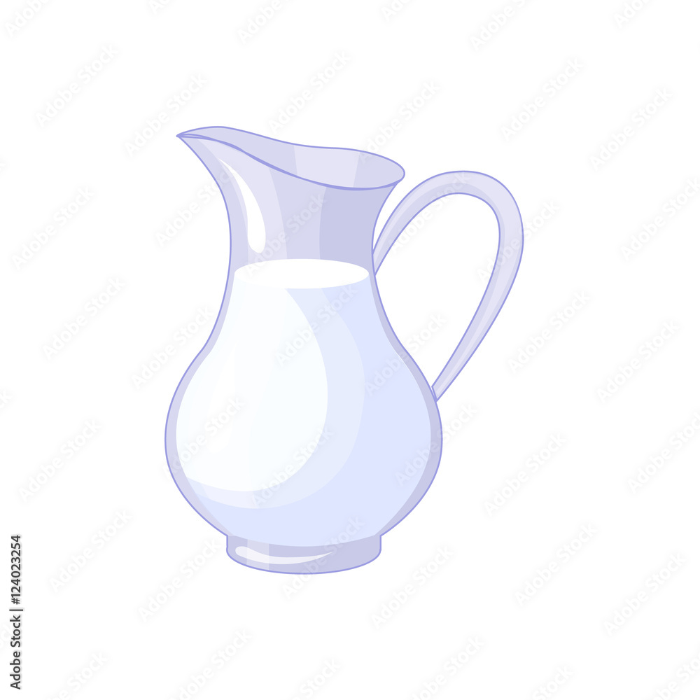 Pitcher With Fresh Milk,  Based Product Isolated Icon