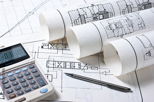 Картината върху платно technical drawings