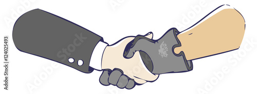 Illustration of shaking hands