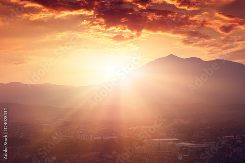 Sonnenuntergang Prizren Stadt