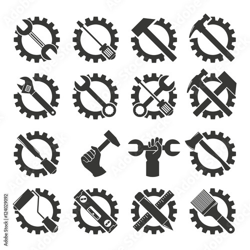 tools and gear icons