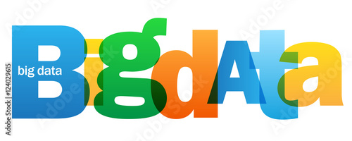 "BIG DATA" colourful vector letters icon