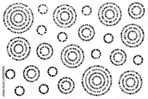 Watercolor abstract circles pattern.
