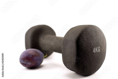 Dumbbell and plum
