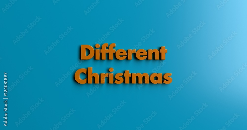 Different Christmas Presents - 3D rendered colorful headline illustration.  Can be used for an online banner ad or a print postcard.