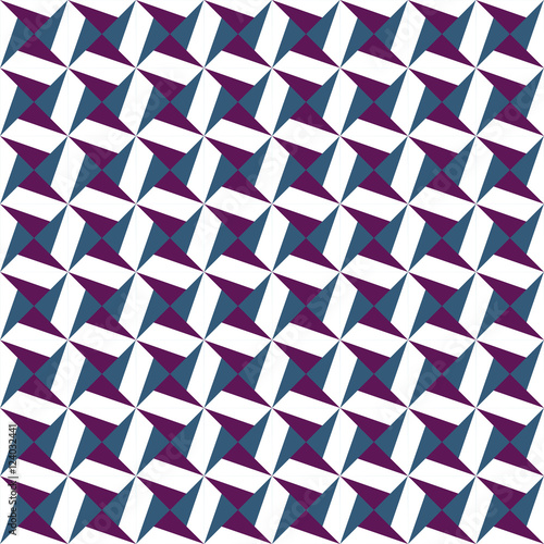 Patchwork mosaic pattern in blue and purple color