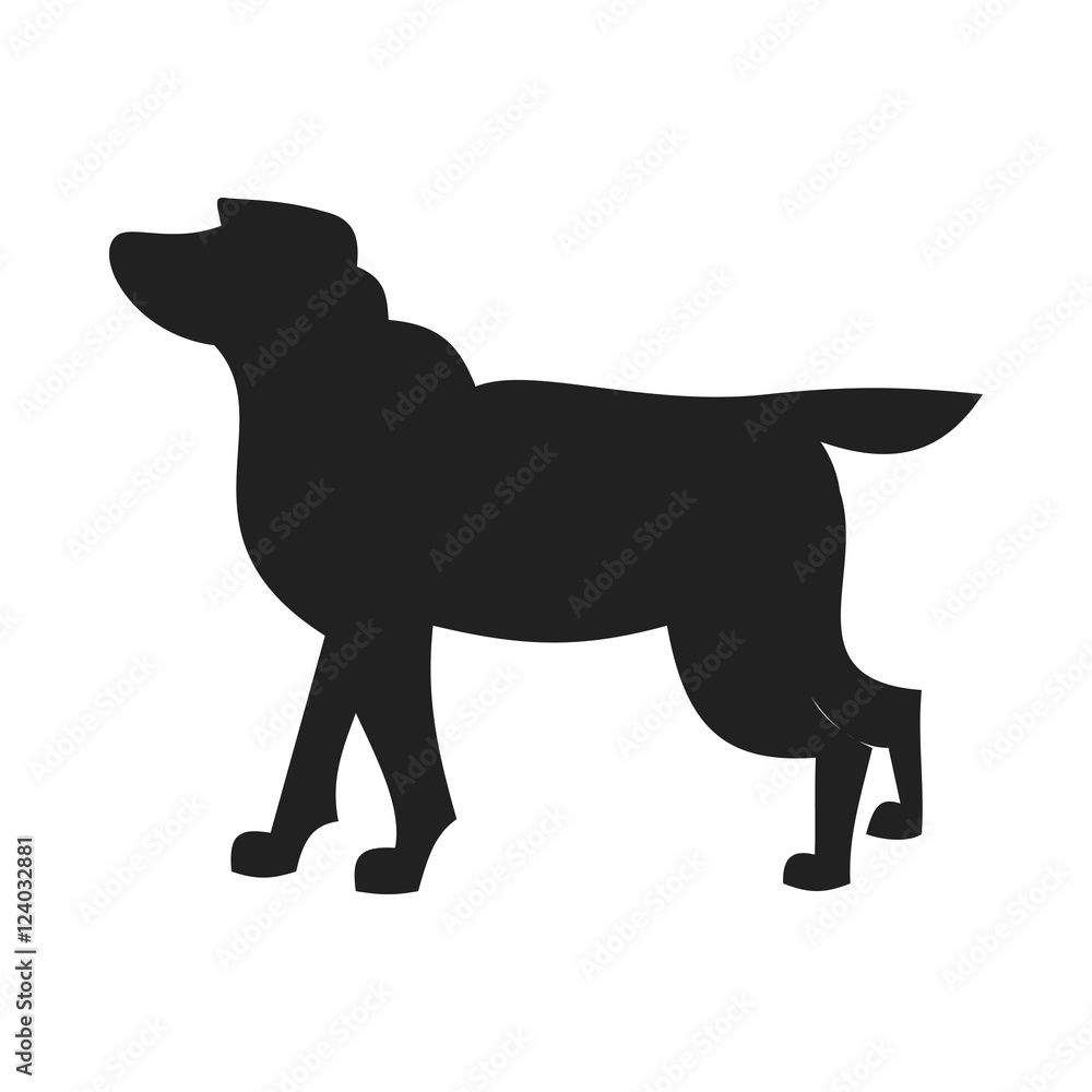 Labrador retriever black silhouette