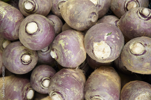 Fotografia A full page of turnip vegetable background texture