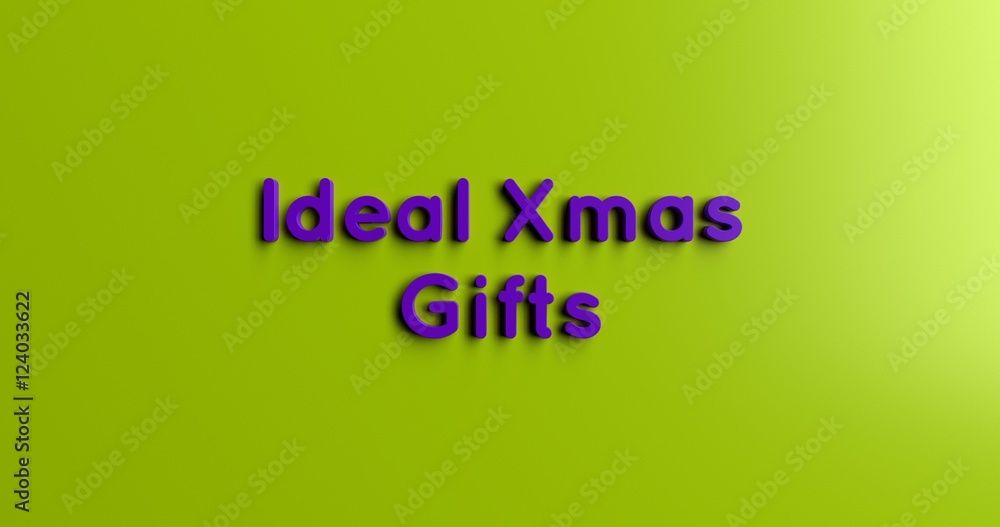 Ideal Xmas Gifts - 3D rendered colorful headline illustration. Can be used for an online banner ad or a print postcard. Ideal Xmas Gifts - 3D rendered colorful headline illustration. Can be used for an online banner ad or a print postcard.