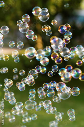 Obraz na płótnie Soap bubbles w salonie