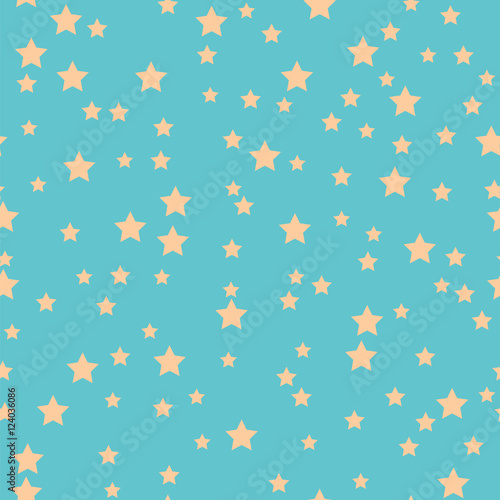 Seamless pattern with stars on a blue background