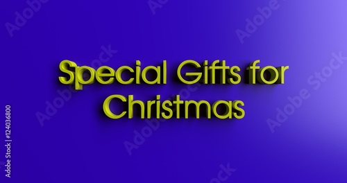 Special Gifts for Christmas - 3D rendered colorful headline illustration.  Can be used for an online banner ad or a print postcard. © Chris Titze Imaging