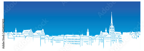  Shwedish town silhouette