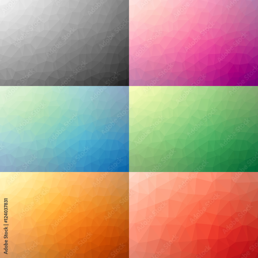 Set of Abstract Colorful Geometric Backgrounds | EPS10 Vector Design