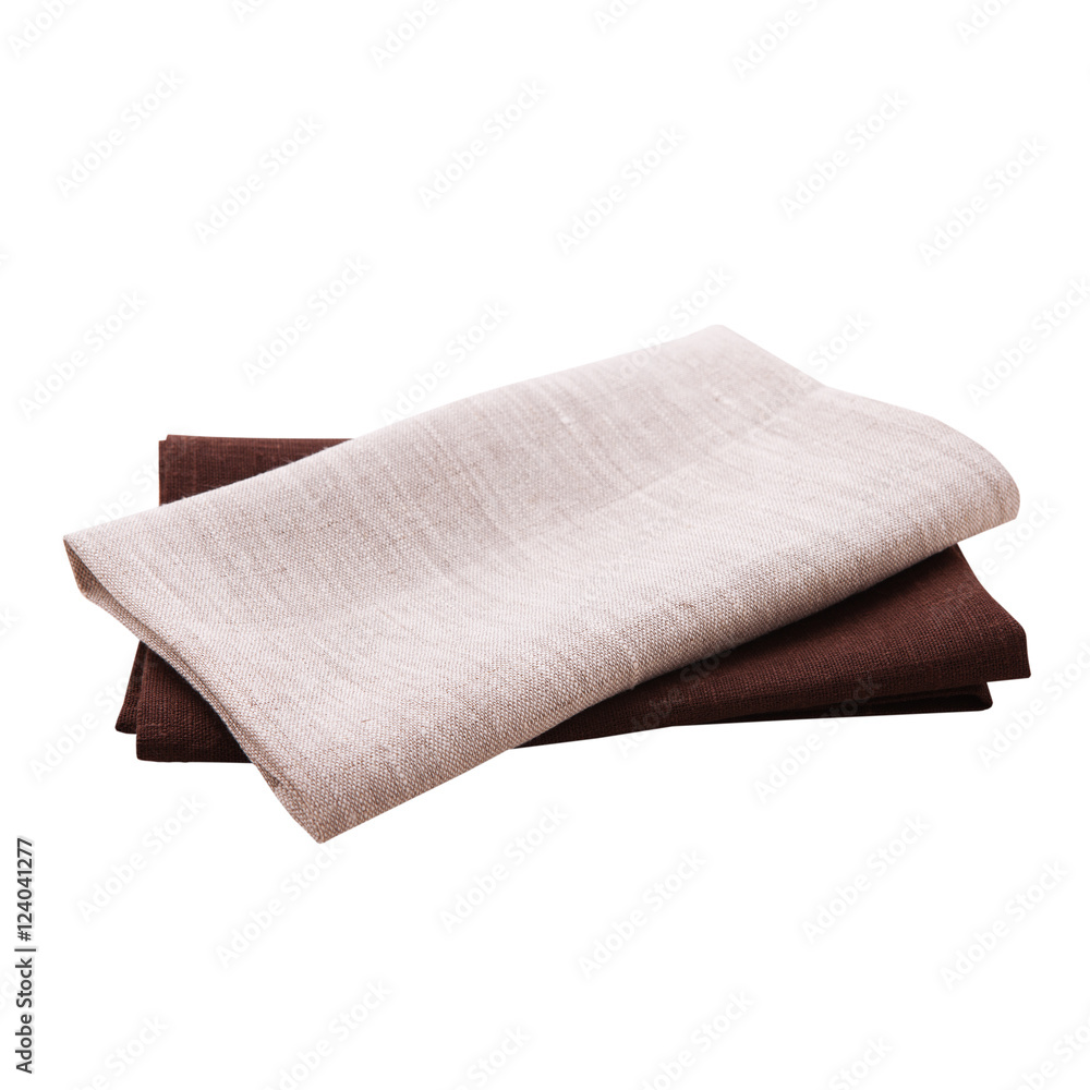Napkin. Stack of colorful dish towels isolated on white Napkin. Stack of colorful dish towels isolated on white